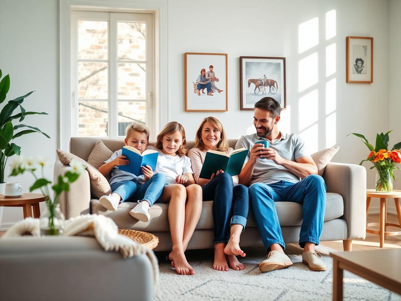 Familj njuter av tid tillsammans tack vare hemstädning